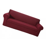 Max 2-Piece Sofa Cover Slipcover Furniture Protector 3 Cushion Couch Wine Red