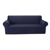 Max 2-Piece Sofa Cover Slipcover Furniture Protector 3 Cushion Couch Dark Blue