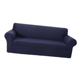 Max 2-Piece Sofa Cover Slipcover Furniture Protector 3 Cushion Couch Dark Blue