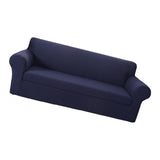 Max 2-Piece Sofa Cover Slipcover Furniture Protector 3 Cushion Couch Dark Blue