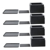 Max 4pcs Set Heavy Duty Square Plastic Furniture Risers Lifts Bed Risers