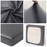 Max Waterproof PU Leather Sofa Seat Cushion Cover Protector Grey_1 Seater