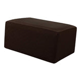Max Storage Ottoman Stool Cover Footstool Stretch Grid Slipcover Deep Coffee