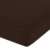 Max Storage Ottoman Stool Cover Footstool Stretch Grid Slipcover Deep Coffee