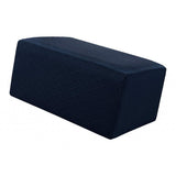 Max Storage Ottoman Stool Cover Footstool Stretch Grid Slipcover Dark Blue