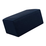 Max Storage Ottoman Stool Cover Footstool Stretch Grid Slipcover Dark Blue