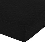 Max Storage Ottoman Stool Cover Footstool Stretch Grid Slipcover Black