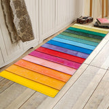 Max Rustic Runner Rug Floor Mat Modern Home Strip Rug Rainbow(60x180cm)