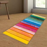 Max Rustic Runner Rug Floor Mat Modern Home Strip Rug Rainbow(40x120cm)