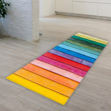 Max Rustic Runner Rug Floor Mat Modern Home Strip Rug Rainbow(40x120cm)