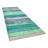 Max Rustic Runner Rug Floor Mat Modern Home Strip Rug Blue(60x180cm)
