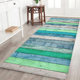 Max Rustic Runner Rug Floor Mat Modern Home Strip Rug Blue(60x180cm)