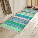 Max Rustic Runner Rug Floor Mat Modern Home Strip Rug Blue(60x180cm)