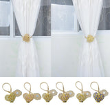 Max Stretchable Magnetic Curtain Drapery Tieback Buckle Clip 35.5cm White