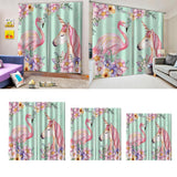 Max Flamingos and Unicorns Bedroom Window Drape 2 Panel Set 140x100cm(55x40inch)