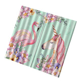 Max Flamingos and Unicorns Bedroom Window Drape 2 Panel Set 170x200cm(67x79inch)