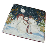 Max Cotton Linen Christmas Sofa Cushion Cover Throw Pillow Case Snowman