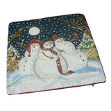 Max Cotton Linen Christmas Sofa Cushion Cover Throw Pillow Case Snowman