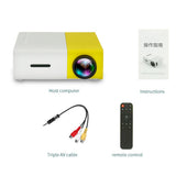 Maxbell Portable Mini Projectors 1080P Video 320x240 Pixel For Home Party Yellow