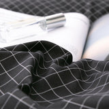 Max 3pcs Set Duvet Cover Pillowcase Bedding Set 229 x 229cm Black Grid