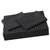 Max 3pcs Set Duvet Cover Pillowcase Bedding Set 229 x 229cm Black Grid