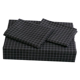 Max 3pcs Set Duvet Cover Pillowcase Bedding Set 229 x 229cm Black Grid