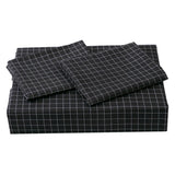 Max 3pcs Set Duvet Cover Pillowcase Bedding Set 229 x 229cm Black Grid