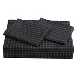 Max 3pcs Set Duvet Cover Pillowcase Bedding Set 229 x 229cm Black Grid