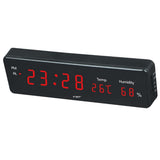 Max Led Digital Alarm Clock Temperature Humidity Display Clock  Red