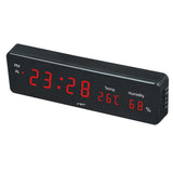 Max Led Digital Alarm Clock Temperature Humidity Display Clock  Red