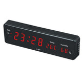 Max Led Digital Alarm Clock Temperature Humidity Display Clock  Red