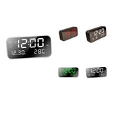 Maxbell Adjustable LED Music Alarm Clock Electronic Digital Clock Black_red light