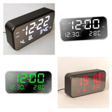 Maxbell Adjustable LED Music Alarm Clock Electronic Digital Clock Black_red light