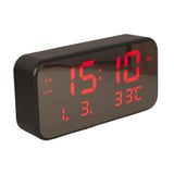 Maxbell Adjustable LED Music Alarm Clock Electronic Digital Clock Black_red light