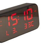 Maxbell Adjustable LED Music Alarm Clock Electronic Digital Clock Black_red light
