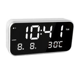 Maxbell Adjustable LED Music Alarm Clock Electronic Digital Clock White_white light