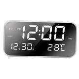Maxbell Adjustable LED Music Alarm Clock Electronic Digital Clock White_white light
