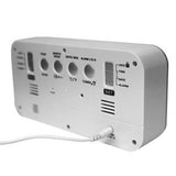 Maxbell Adjustable LED Music Alarm Clock Electronic Digital Clock White_white light