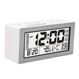 Max Maxb Multifunctional Large LED Screen Digital Alarm Clock  White