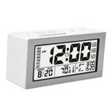 Max Maxb Multifunctional Large LED Screen Digital Alarm Clock  White