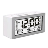 Max Maxb Multifunctional Large LED Screen Digital Alarm Clock  White