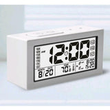 Max Maxb Multifunctional Large LED Screen Digital Alarm Clock  White
