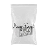 Max Maxb Multifunctional Large LED Screen Digital Alarm Clock  White