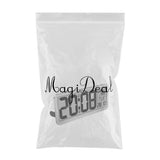 Max 14'' Digital Wall Clock w/ Jumbo LCD Display and Indoor Temperature  Silver