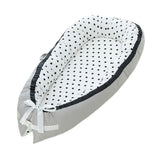 Max Foldable Travel Crib Baby Cotton Sleeping Baby Bassinet Bed b Dot_Black