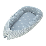 Max Foldable Travel Crib Baby Cotton Sleeping Baby Bassinet Bed b Crown_Blue