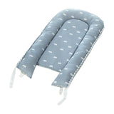 Max Foldable Travel Crib Baby Cotton Sleeping Baby Bassinet Bed b Crown_Blue