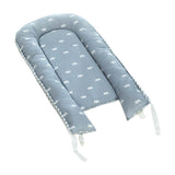 Max Foldable Travel Crib Baby Cotton Sleeping Baby Bassinet Bed b Crown_Blue
