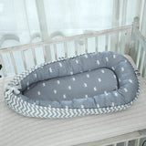 Max Foldable Travel Crib Baby Cotton Sleeping Baby Bassinet Bed b Crown_Blue