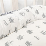 Max Foldable Travel Crib Baby Cotton Sleeping Baby Bassinet Bed b Crown_White